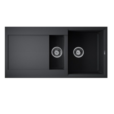 Кухонная мойка Omoikiri Sakaime 100-2 BL 4993892, 100 см, tetogranit, цвет черный