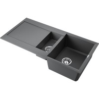 Кухонная мойка Omoikiri Sakaime 100-2 PL 4993899, 100 см, tetogranit, цвет платина