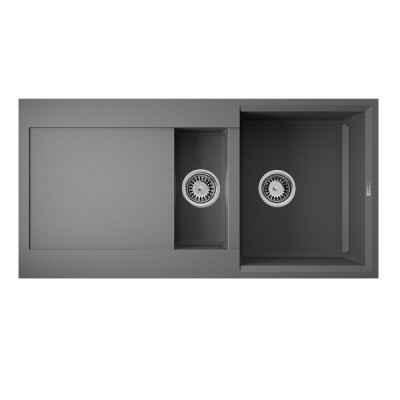 Кухонная мойка Omoikiri Sakaime 100-2 PL 4993899, 100 см, tetogranit, цвет платина