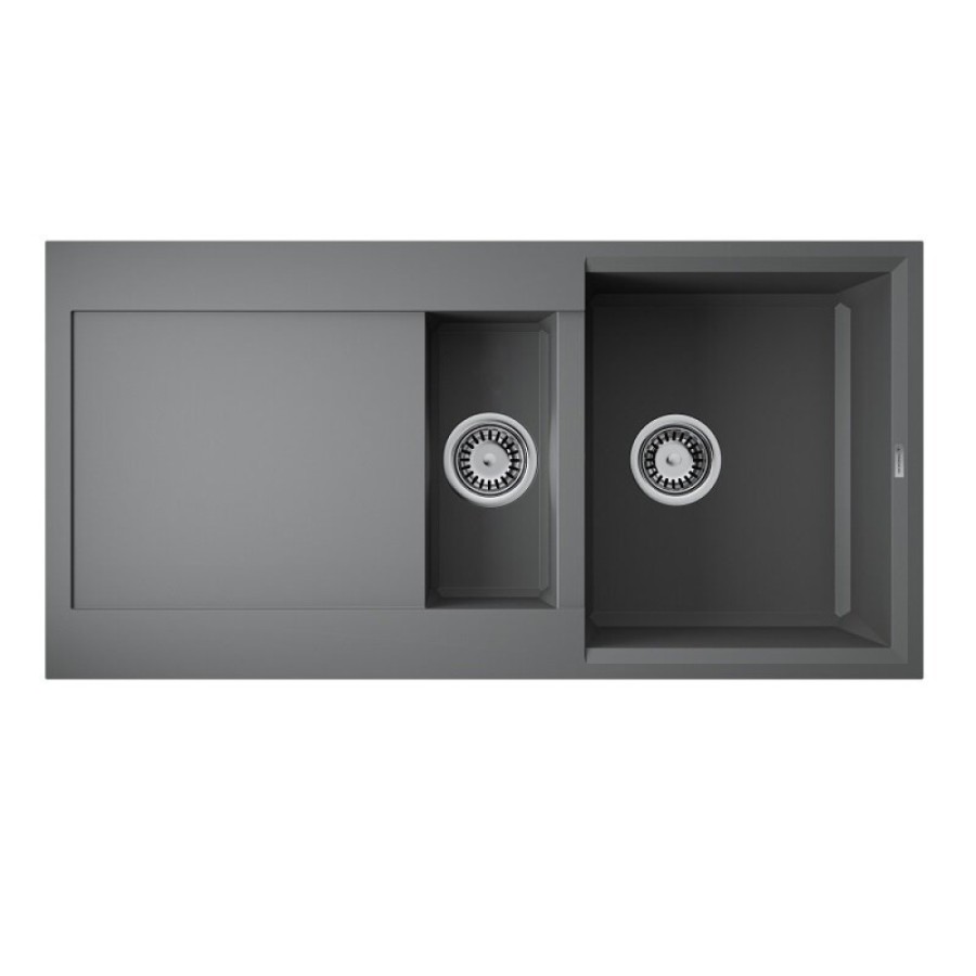 Кухонная мойка Omoikiri Sakaime 100-2 PL 4993899, 100 см, tetogranit, цвет платина