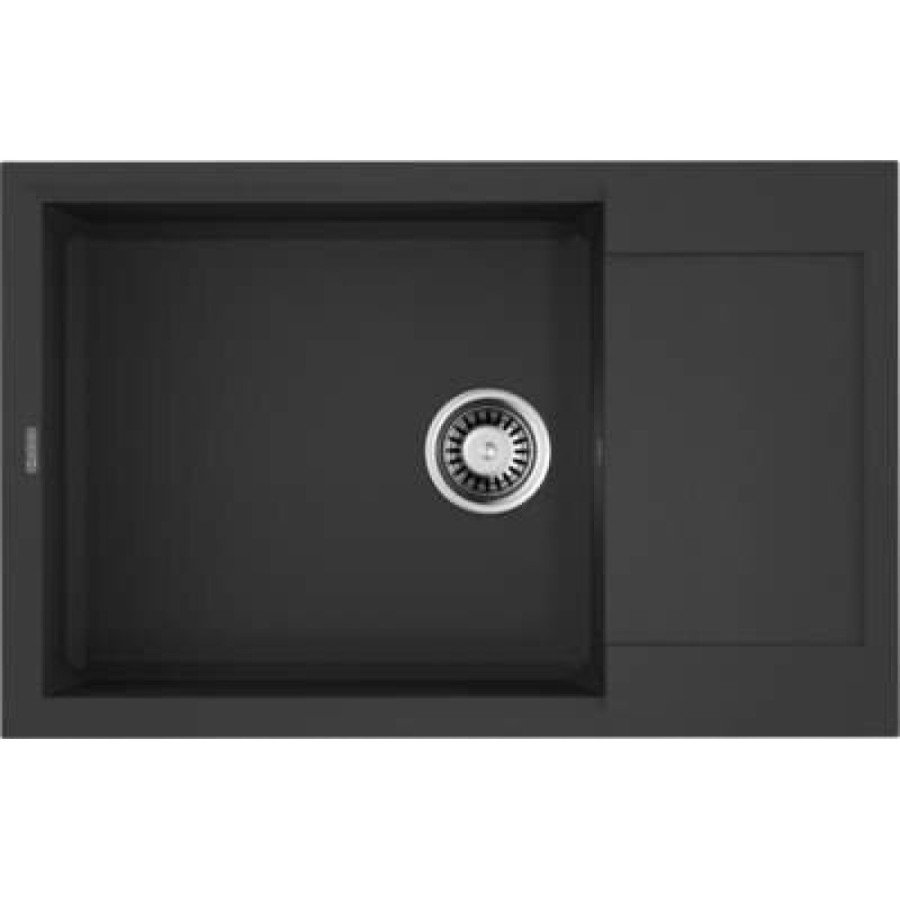 Мойка кухонная Omoikiri Sakaime 78-LB-BL 4993900, 78 см, tetogranit, черный