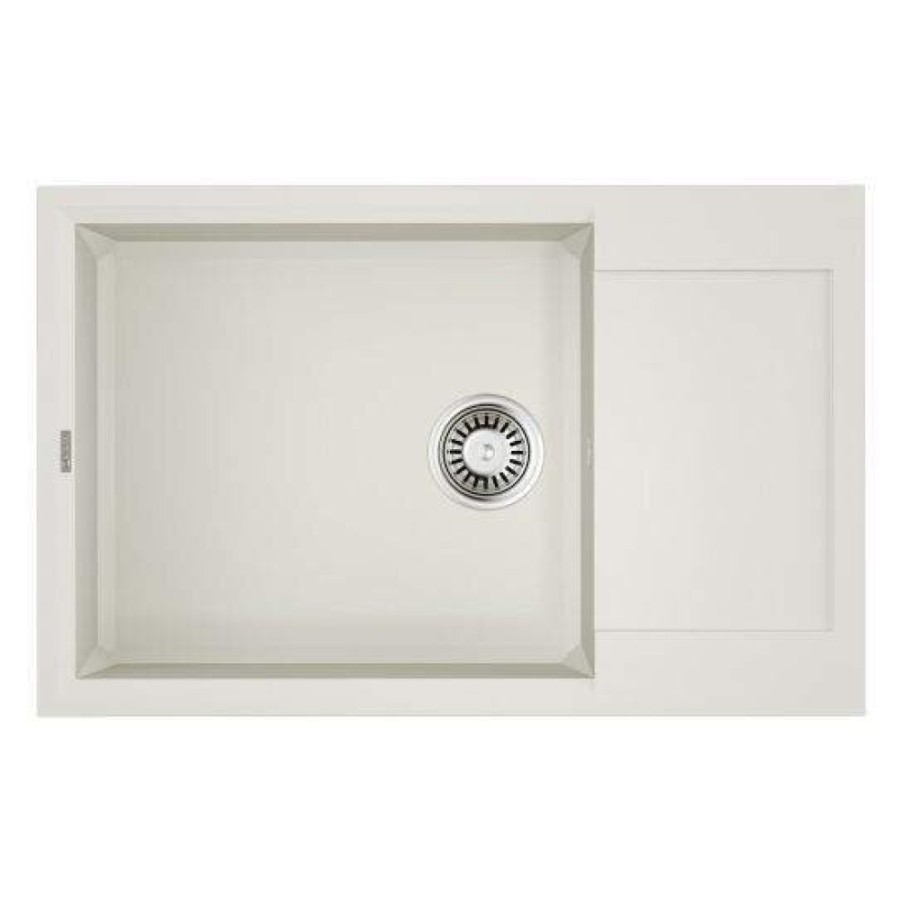 Мойка кухонная Omoikiri Sakaime 78-LB-WH 4993903, 78 см, tetogranit, белый