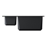 Кухонная мойка Omoikiri Sakaime 60-2-BL 4993908, 60 см, tetogranit, цвет черный