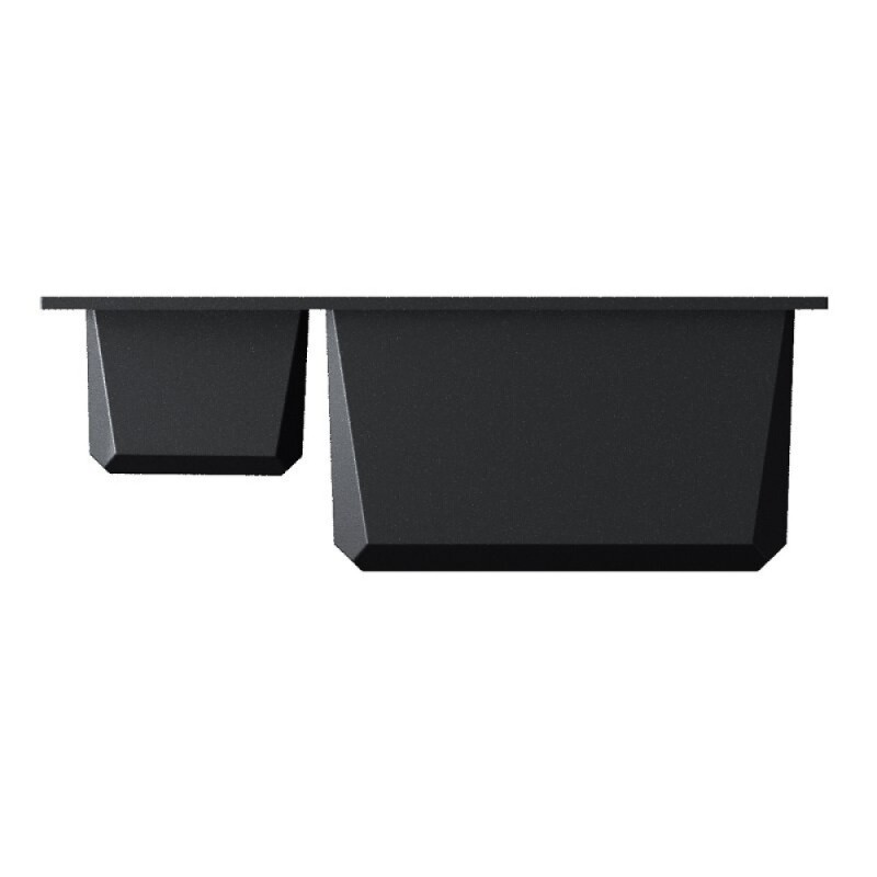 Кухонная мойка Omoikiri Sakaime 60-2-BL 4993908, 60 см, tetogranit, цвет черный