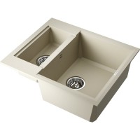 Кухонная мойка Omoikiri Sakaime 60-2-BE 4993909, 60 см, tetogranit, цвет ваниль