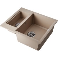 Кухонная мойка Omoikiri Sakaime 60-2-SA 4993910, 60 см, tetogranit, цвет бежевый