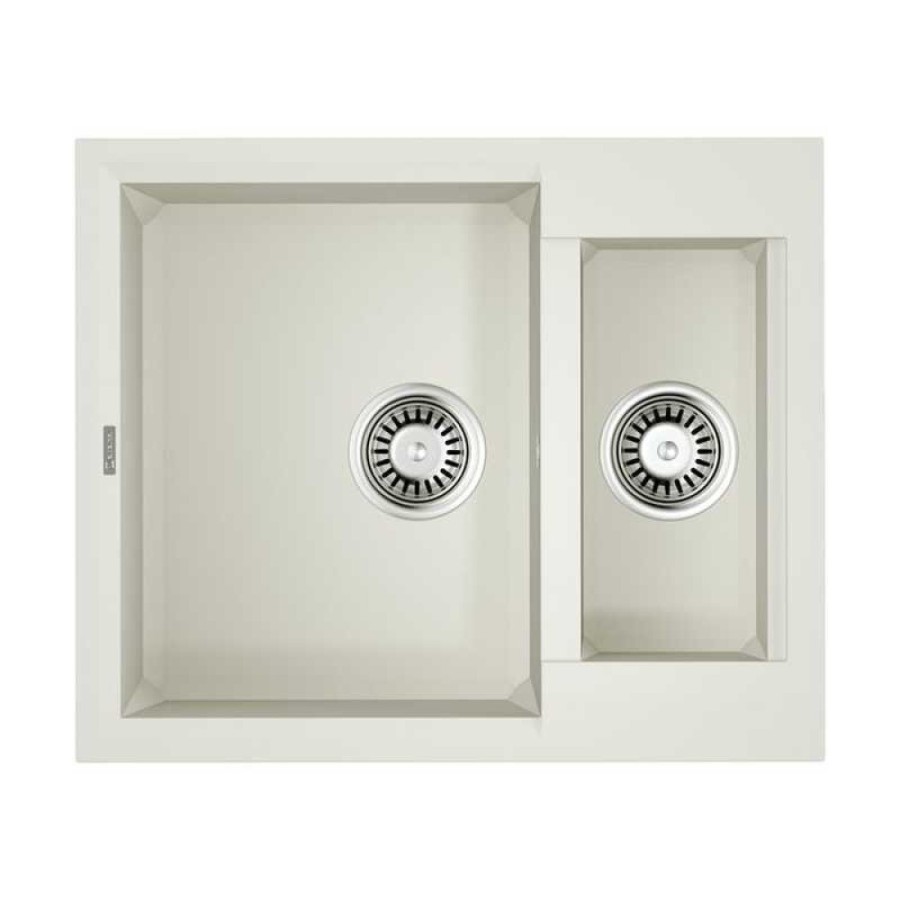 Мойка кухонная Omoikiri Sakaime 60-2-WH 4993911, 60 см, tetogranit, белый