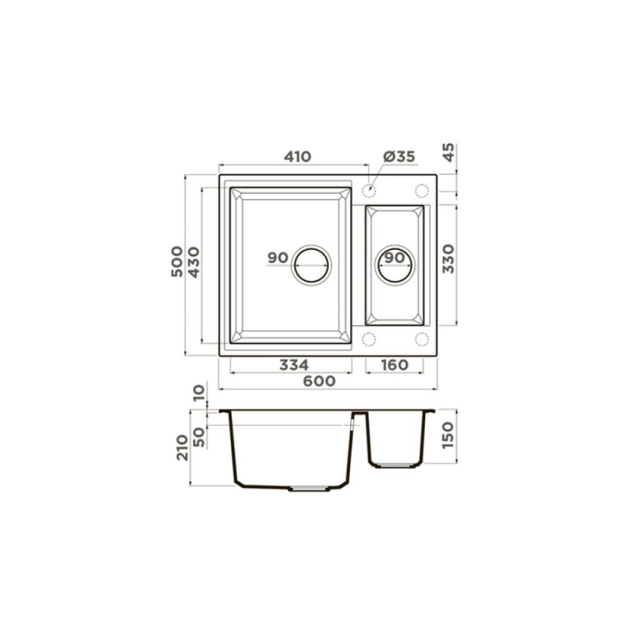 Мойка кухонная Omoikiri Sakaime 60-2-WH 4993911, 60 см, tetogranit, белый