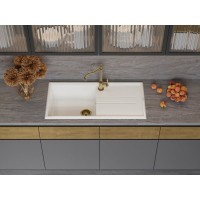 Мойка кухонная Omoikiri Tedori 100-WH 4993919, 100 см, tetogranit, белый