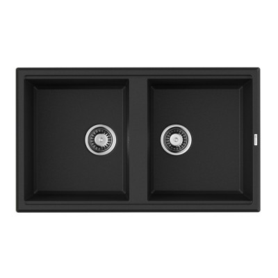 Мойка кухонная Omoikiri Tedori 86-2-BL 4993924, 86 см, tetogranit, черный