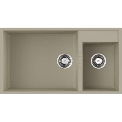 Мойка кухонная Omoikiri Tedori 86-2-LB-BE 4993933, 86 см, tetogranit, ваниль