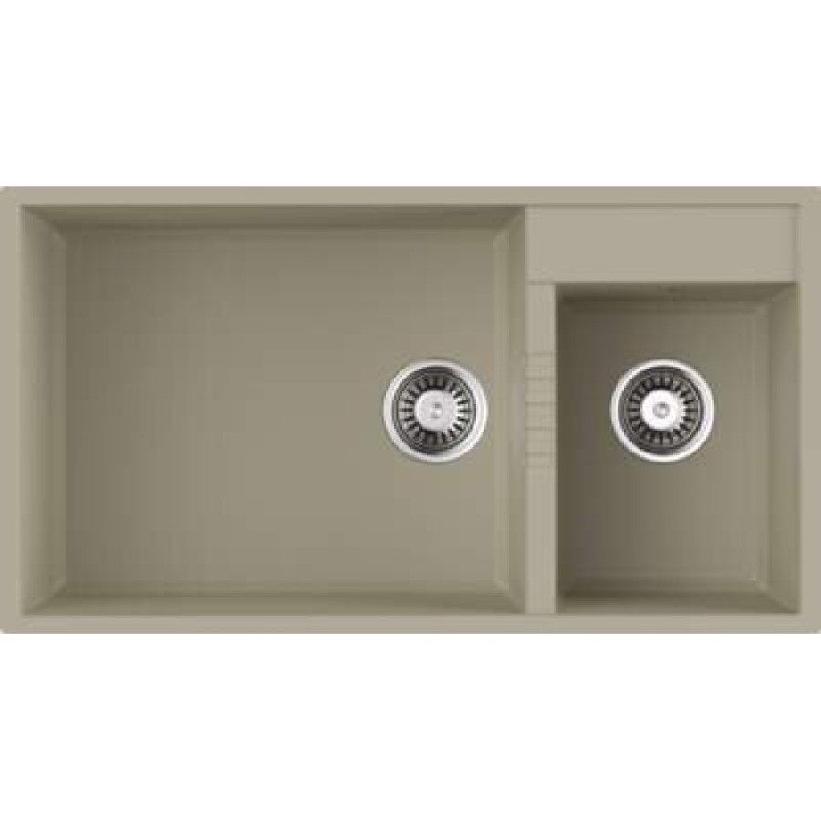 Мойка кухонная Omoikiri Tedori 86-2-LB-BE 4993933, 86 см, tetogranit, ваниль