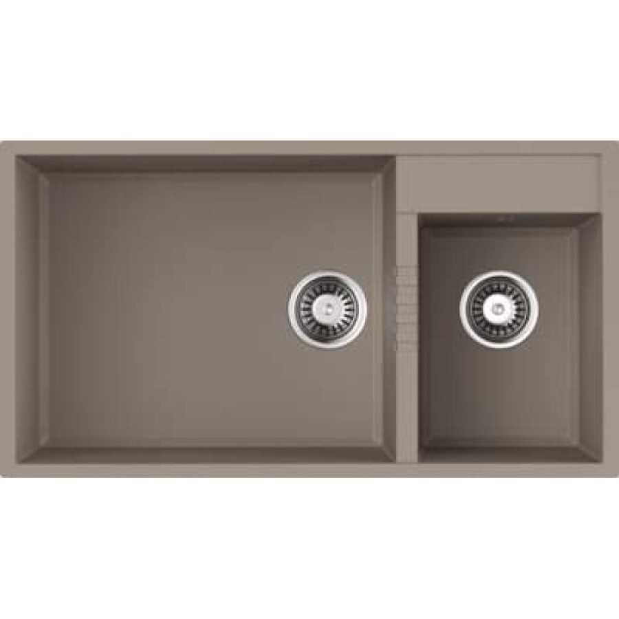 Мойка кухонная Omoikiri Tedori 86-2-LB-SA 4993934, 86 см, tetogranit, бежевый