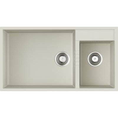 Мойка кухонная Omoikiri Tedori 86-2-LB-WH 4993935, 86 см, tetogranit, белый