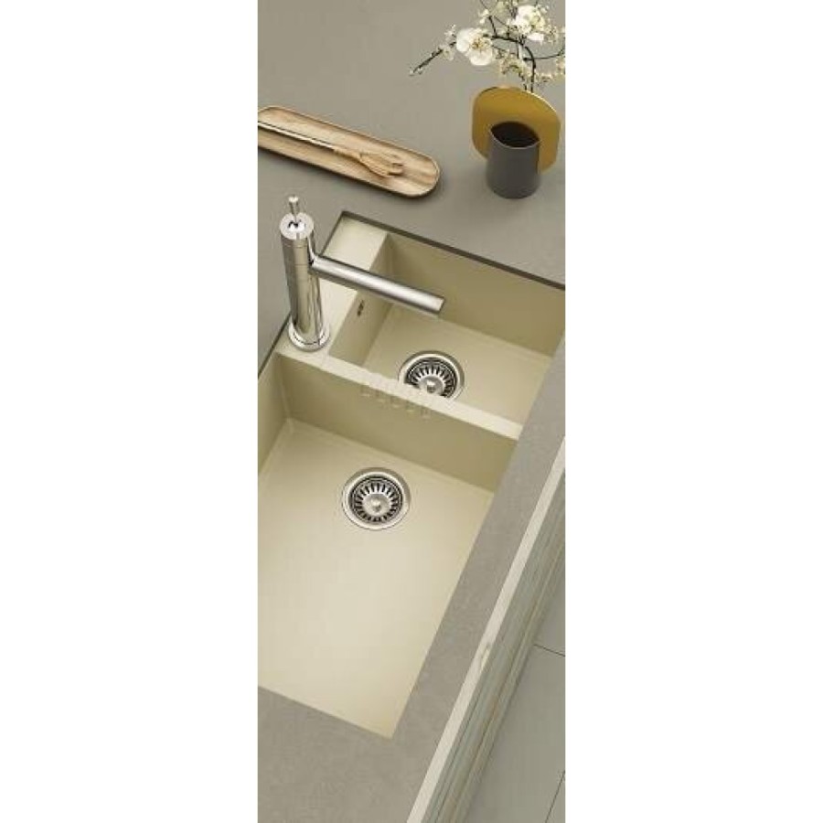 Мойка кухонная Omoikiri Tedori 86-2-LB-WH 4993935, 86 см, tetogranit, белый