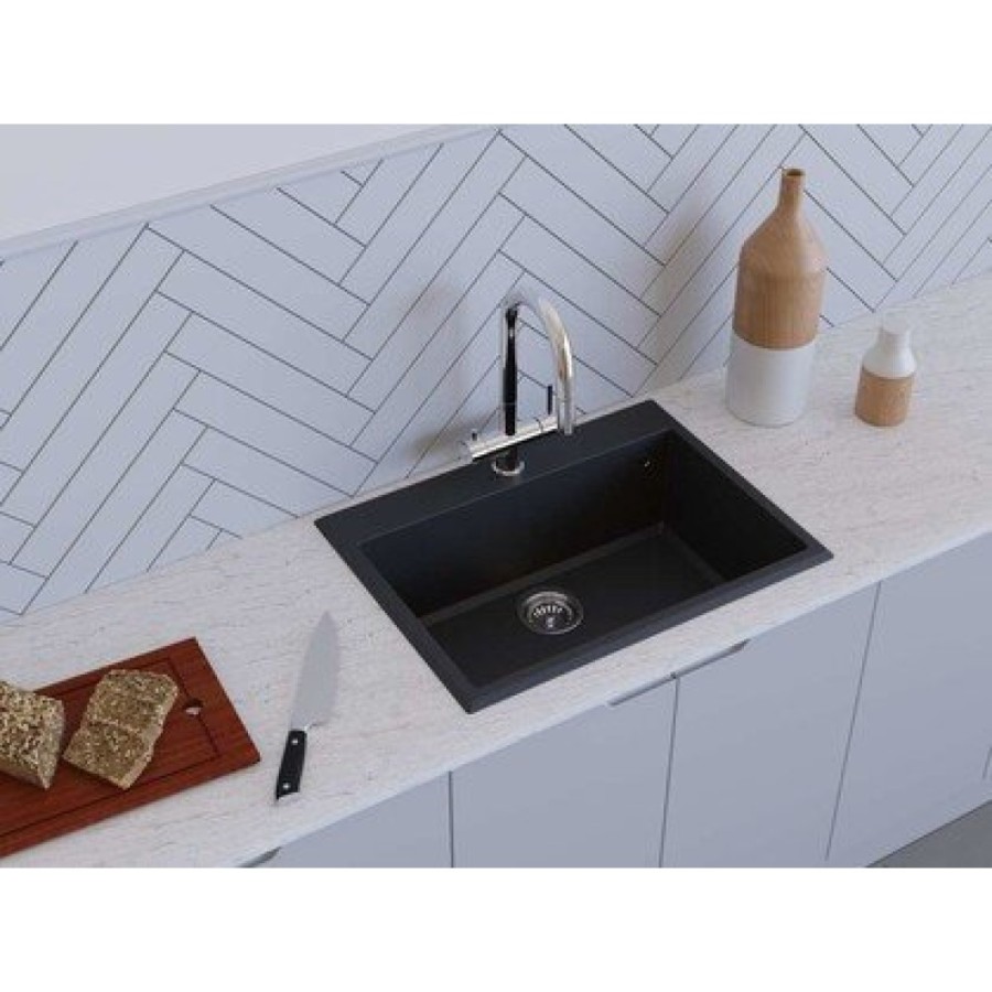 Мойка кухонная Omoikiri Tedori-68-BL 4993964, 68 см, tetogranit, черный