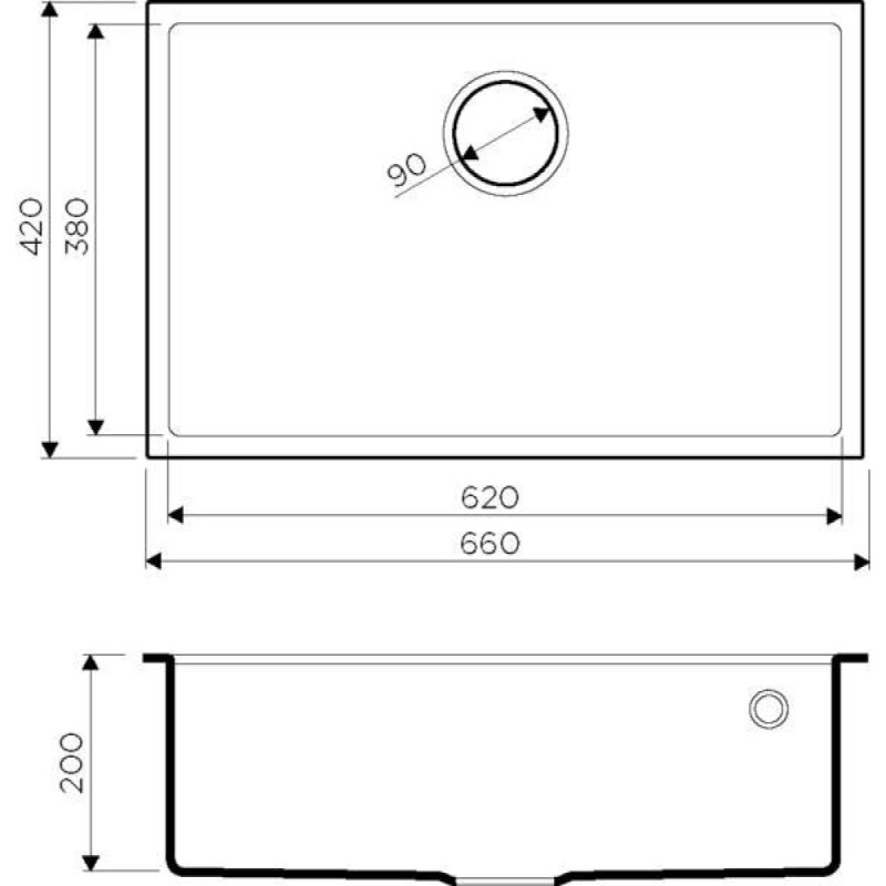 Мойка кухонная Omoikiri Tedori 66-U-BE 4993973, 66 см, tetogranit, ваниль