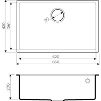 Мойка кухонная Omoikiri Tedori 66-U-SA 4993974, 66 см, tetogranit, бежевый
