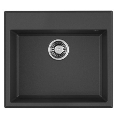 Мойка кухонная Omoikiri Tedori 57-BL 4993980, 57 см, tetogranit, черный