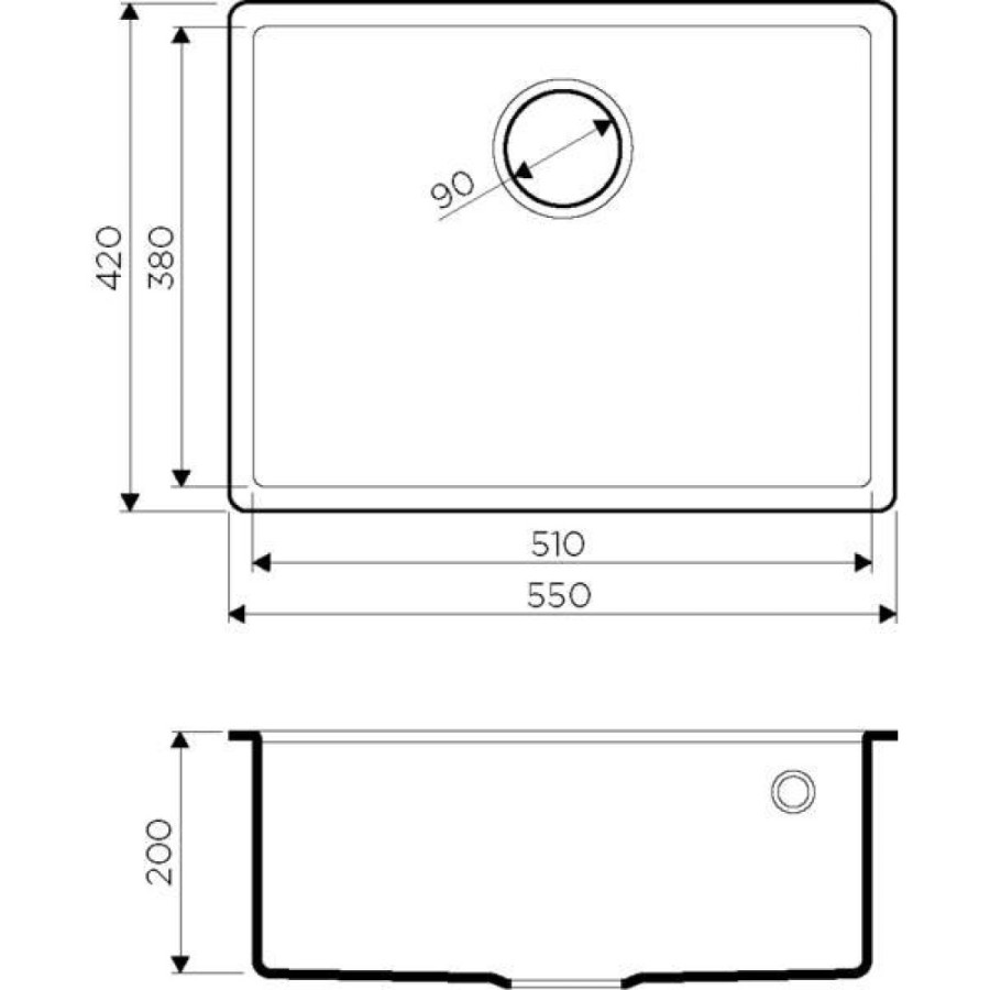 Мойка кухонная Omoikiri Tedori 54-U-PL 4993995, 55 см, tetogranit, платина