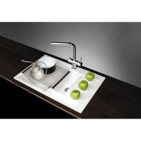 Смеситель Omoikiri Hotaru CH-WH 4994051 для кухни под фильтр, хром с белым