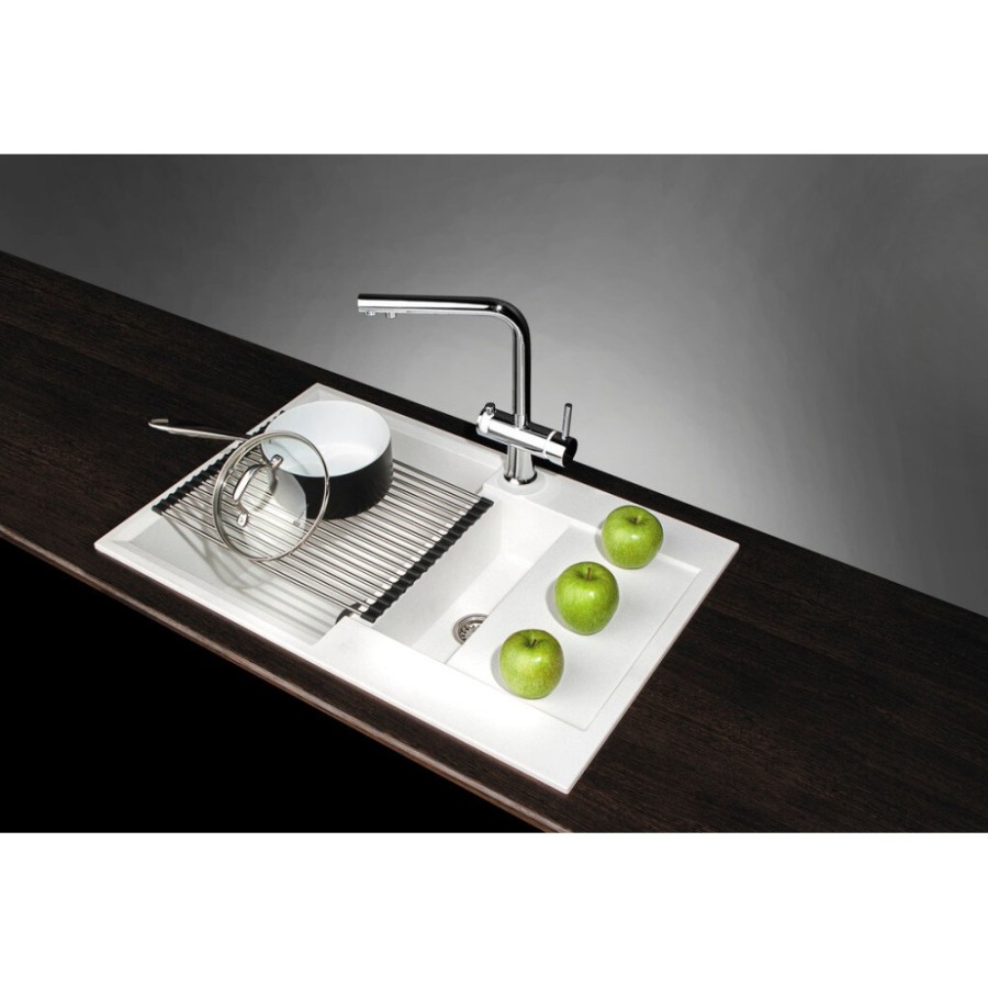 Смеситель Omoikiri Hotaru CH-WH 4994051 для кухни под фильтр, хром с белым