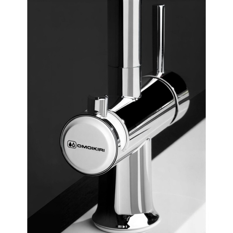 Смеситель Omoikiri Hotaru CH-WH 4994051 для кухни под фильтр, хром с белым