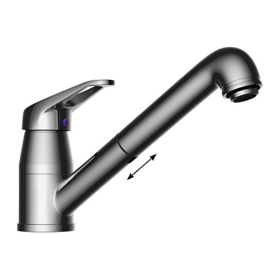 Смеситель для кухни Omoikiri Tateyama-S C 4994115 с выдвижным изливом, хром