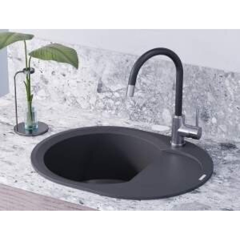Смеситель для кухни Omoikiri Shinagawa-BN-BL 4994252, нержавеющая сталь/черный (отсутствует упаковка)