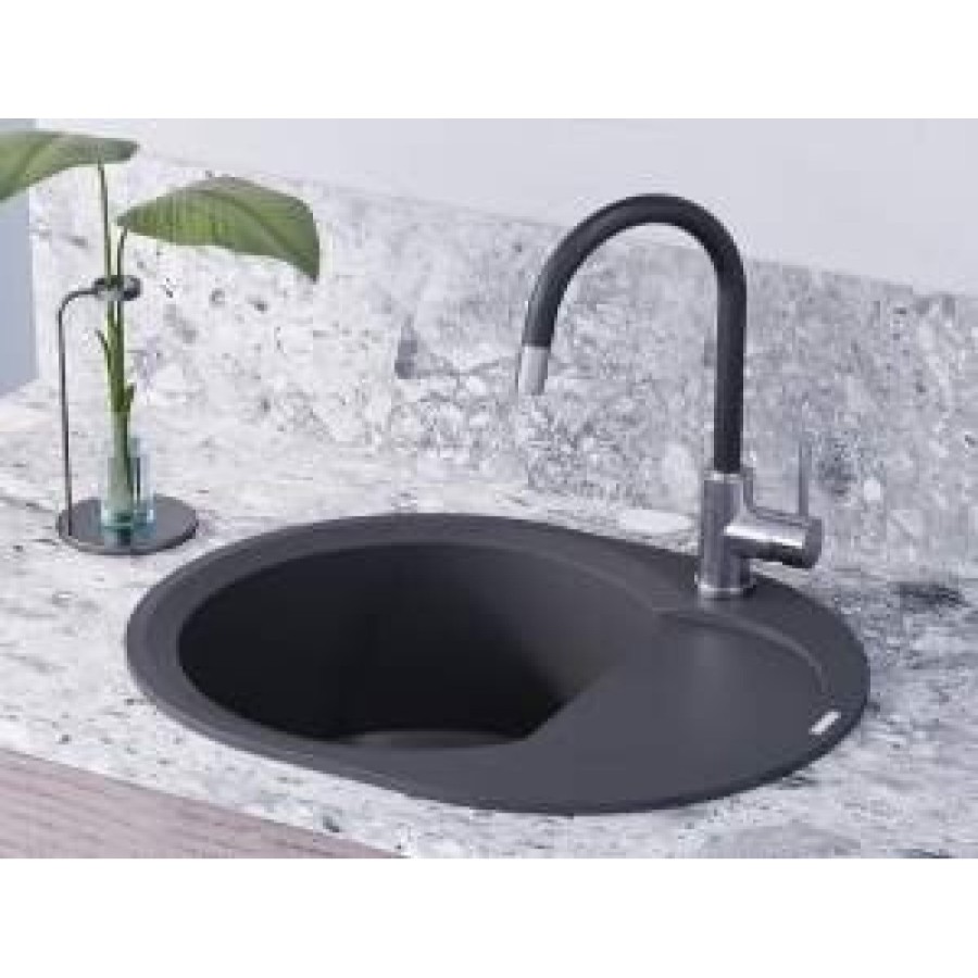 Смеситель для кухни Omoikiri Shinagawa-BN-BL 4994252, нержавеющая сталь/черный (отсутствует упаковка)