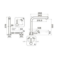 Смеситель Omoikiri Nara 2 Plus C 4994366 для кухонной мойки, под фильтр питьевой воды, цвет хром