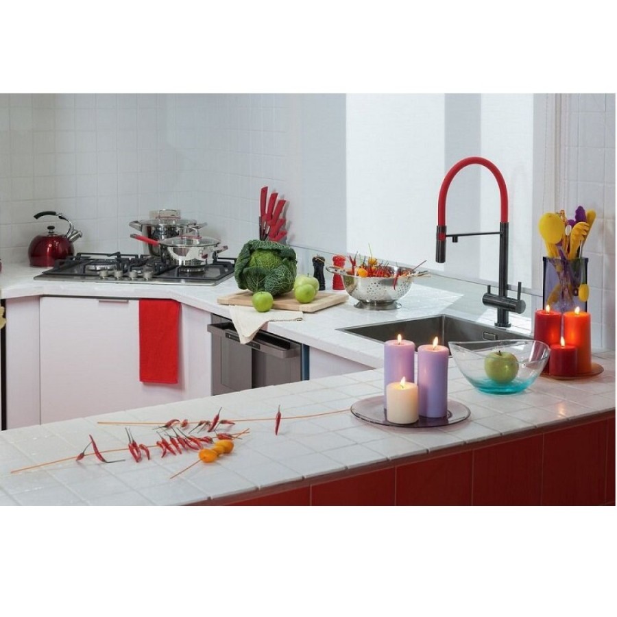 Смеситель для кухонной мойки Omoikiri Kanto RG 4994426, с подключением к фильтру, цвет royal green матовый
