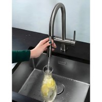 Смеситель Omoikiri Akita-S RG 4994437 для кухонной мойки под фильтр, PVD-покрытие, royal green матовый