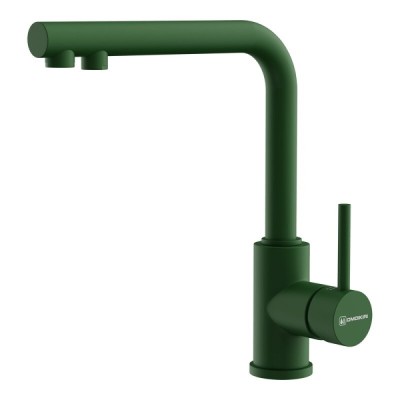 Смеситель для кухни Omoikiri Nakagawa 2 Plus 4994443, с подключением к фильтру, цвет royal green
