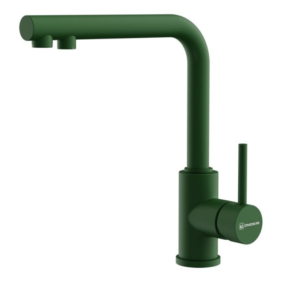 Смеситель для кухни Omoikiri Nakagawa 2 Plus 4994443, с подключением к фильтру, цвет royal green