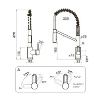 Смеситель для кухонной мойки Omoikiri Mikawa 2 Plus SB-GB 4994455, цвет графит