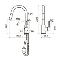 Смеситель для кухни Omoikiri SShinagawa-SB 4994458, цвет хром