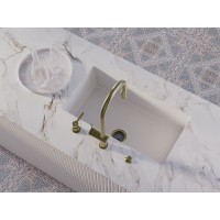 Смеситель Omoikiri Tahara-SB lg 4994528 для кухонной мойки, с подключением к фильтру, золото светлое
