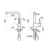 Смеситель для кухни Omoikiri Akashi-S 4994573, цвет черный
