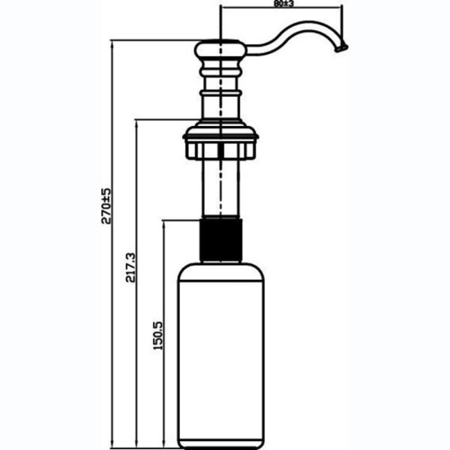 Дозатор встраиваемый для средства Omoikiri OM-01-DC 4995014 темный шоколад