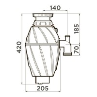 Измельчитель Omoikiri Nagare 4995058 1000