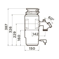 Измельчитель для кухонной мойки Omoikiri Nagare Slim 1250 4995063