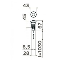 Пневматическая кнопка для измельчителя Omoikiri SW-01-G, золото, 4996043