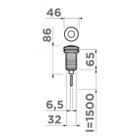 Пневматическая кнопка для измельчителя Omoikiri SW-01-C, хром, 4996060