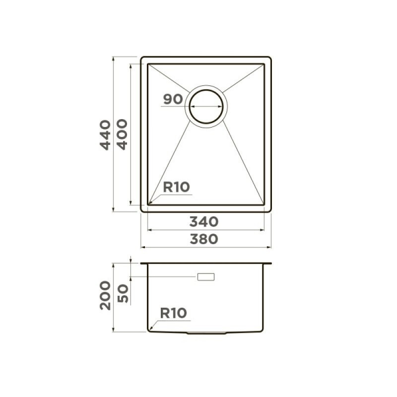 Кухонная мойка Omoikiri Taki 38-U/IF 4997016, 38 см, цвет графит