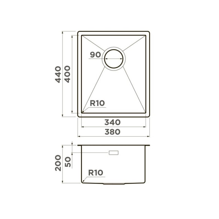Кухонная мойка Omoikiri Taki 38-U/IF 4997016, 38 см, цвет графит