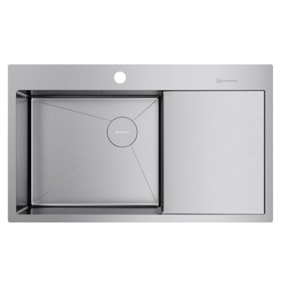 Мойка кухонная Omoikiri Akisame 86-L/R Side-IN 4997031/4997044, 86 см, крыло слева/справа, цвет нержавеющая сталь