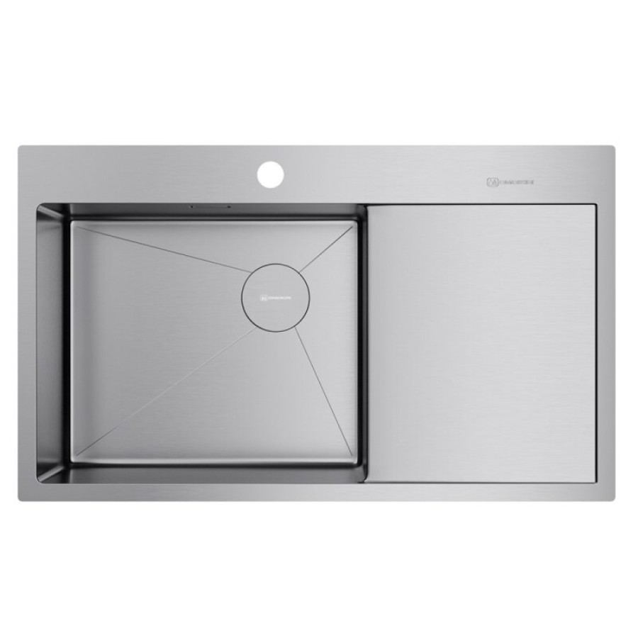 Мойка кухонная Omoikiri Akisame 86-L/R Side-IN 4997031/4997044, 86 см, крыло слева/справа, цвет нержавеющая сталь