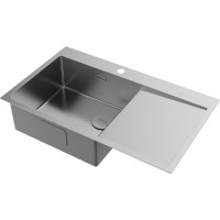 Мойка кухонная Omoikiri Akisame 86-L/R Side-IN 4997031/4997044, 86 см, крыло слева/справа, цвет нержавеющая сталь