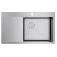 Мойка кухонная Omoikiri Akisame 86-L/R Side-IN 4997031/4997044, 86 см, крыло слева/справа, цвет нержавеющая сталь